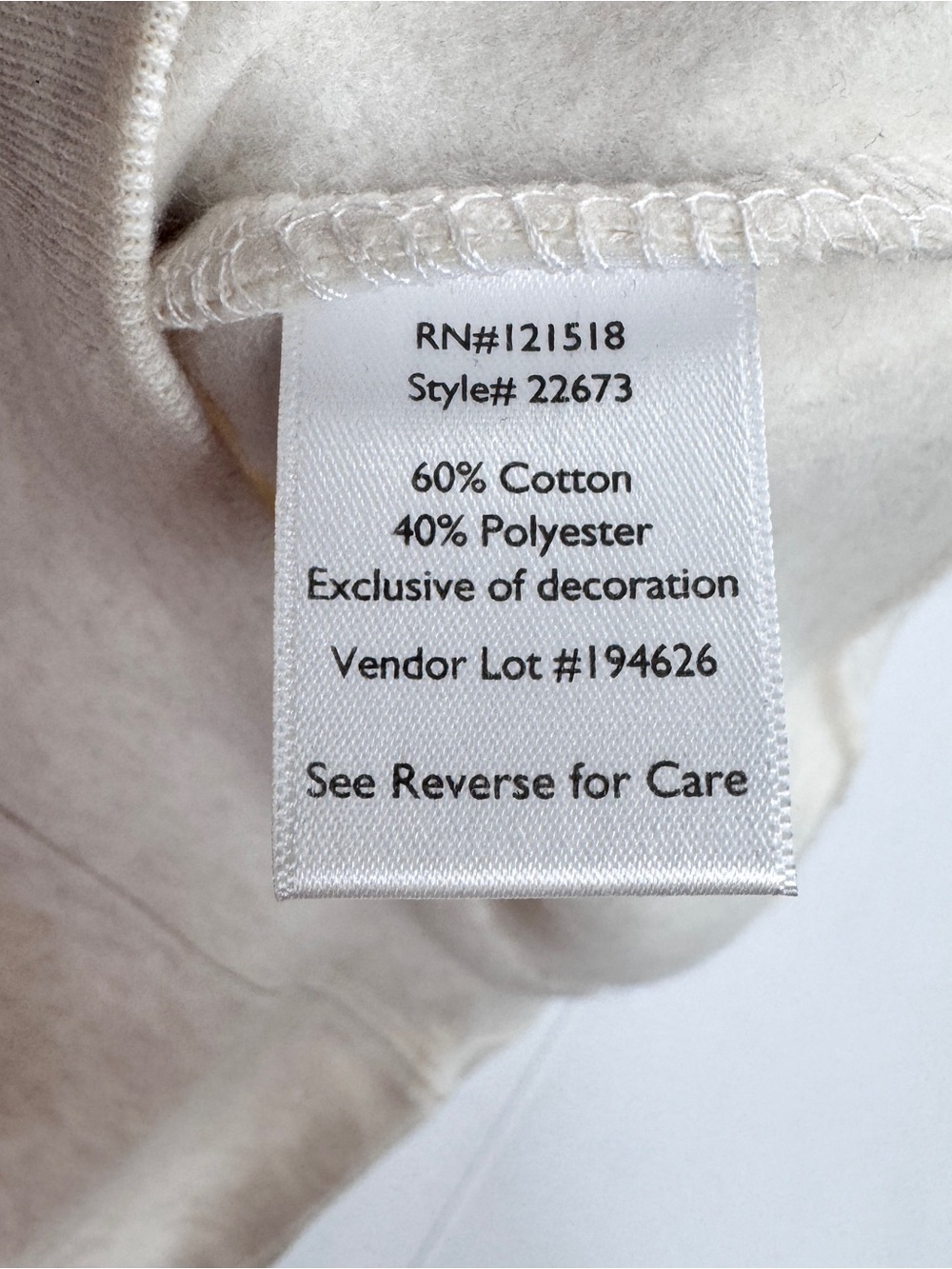 National Sweatshirt Womens PM Petite Medium Heather Beige Fall Truck Blessed NWT - Picture 6 of 7